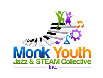 Monk Youth Jazz and STEAM Collective, Inc. logo design by ingepro