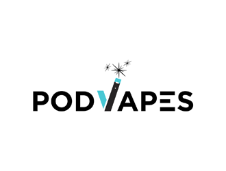 PodVapes logo design by johana