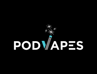PodVapes logo design by johana