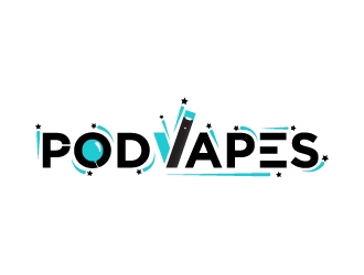 PodVapes logo design by fillintheblack
