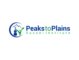 Peaks to Plains Suzuki Institute logo design by revi