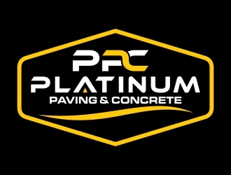 Platinum Paving & Concrete  logo design by dibyo