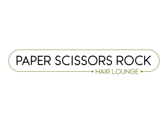 paper scissors rock hair lounge logo design by ekitessar