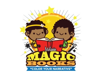 Melanin Magic Books logo design by Manolo