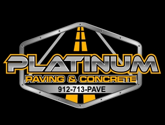 Platinum Paving & Concrete  logo design by Cekot_Art