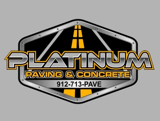 Platinum Paving & Concrete  logo design by Cekot_Art