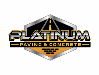 Platinum Paving & Concrete  logo design by ubai popi