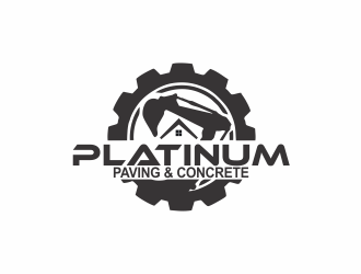 Platinum Paving & Concrete  logo design by giphone