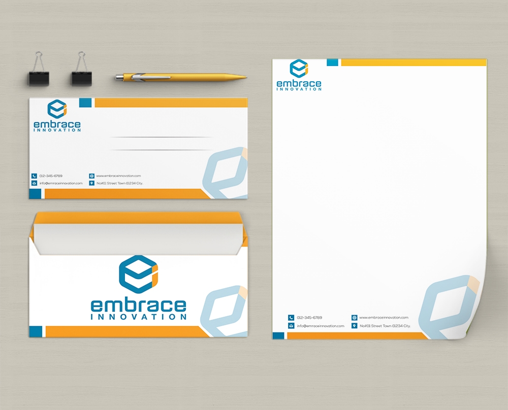 Embrace Innovation logo design by fawadyk