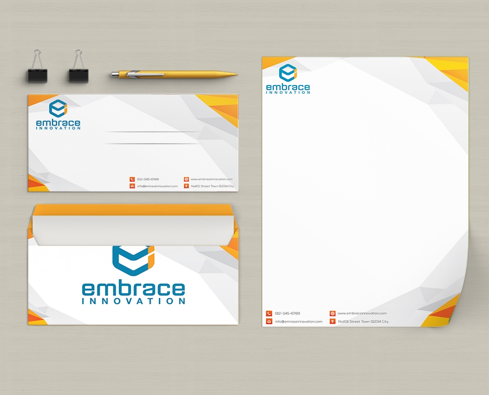 Embrace Innovation logo design by fawadyk