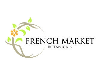 French Market Botanicals logo design by jetzu