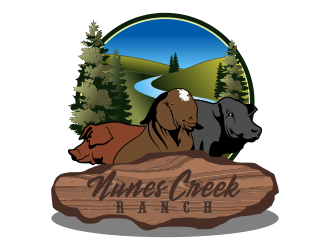 Nunes Creek Ranch logo design by Kruger