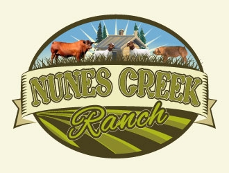 Nunes Creek Ranch logo design by AYATA
