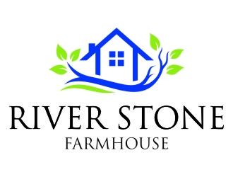 River Stone Farmhouse logo design by jetzu