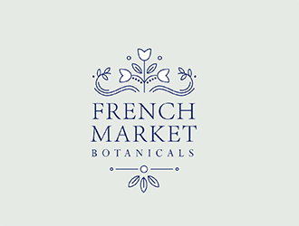 French Market Botanicals logo design by wonderland