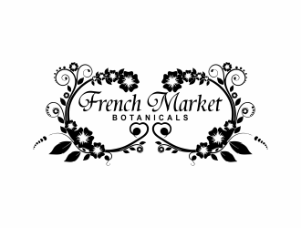 French Market Botanicals logo design by giphone