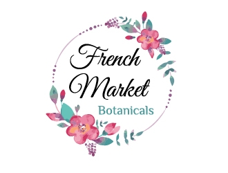 French Market Botanicals logo design by Marianne