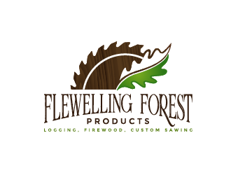 Flewelling Forest Products logo design by rahppin