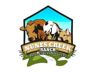 Nunes Creek Ranch logo design by WoAdek