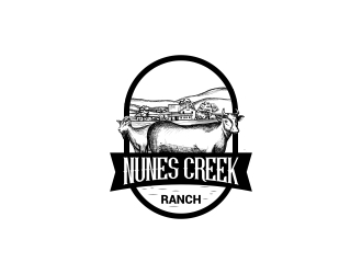 Nunes Creek Ranch logo design by asukuiki