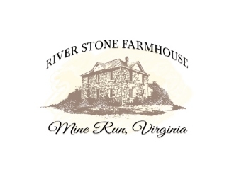 River Stone Farmhouse logo design by shere