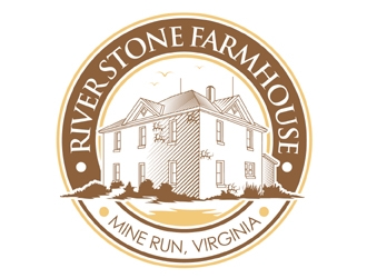 River Stone Farmhouse logo design by MAXR