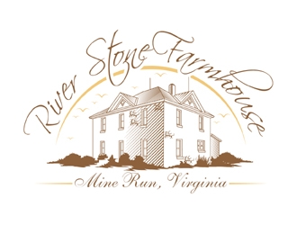 River Stone Farmhouse logo design by MAXR
