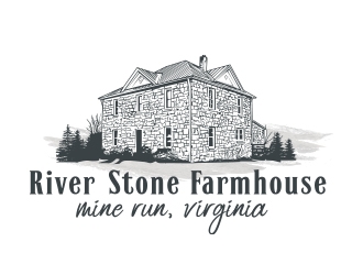 River Stone Farmhouse logo design by Eliben