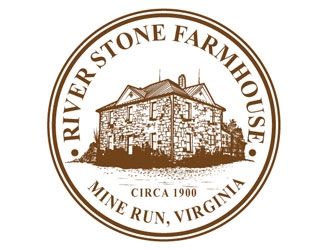 River Stone Farmhouse logo design by shere