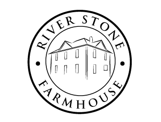 River Stone Farmhouse logo design by ElonStark