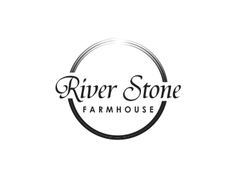 River Stone Farmhouse logo design by giphone