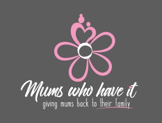Mums who have it all with tag line Giving Mums back to their family logo design by jaize