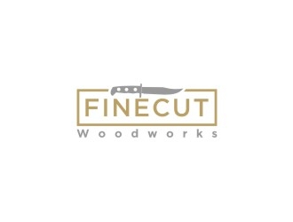 FineCut Woodworks  logo design by bricton