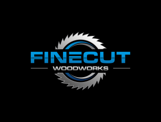 FineCut Woodworks  logo design by ammad