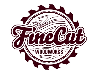 FineCut Woodworks  logo design by cikiyunn