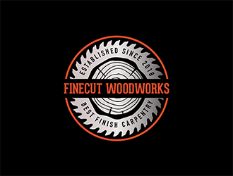 FineCut Woodworks  logo design by wonderland