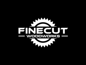 FineCut Woodworks  logo design by ammad