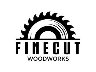 FineCut Woodworks  logo design by mletus