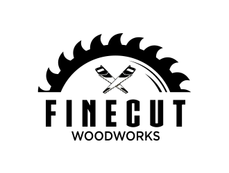 FineCut Woodworks  logo design by mletus