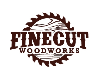 FineCut Woodworks  logo design by ElonStark