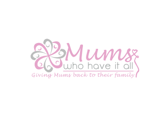 Mums who have it all with tag line Giving Mums back to their family logo design by bloomgirrl