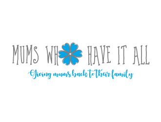 Mums who have it all with tag line Giving Mums back to their family logo design by torresace