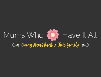 Mums who have it all with tag line Giving Mums back to their family logo design by pencilhand