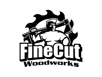 FineCut Woodworks  logo design by AsoySelalu99