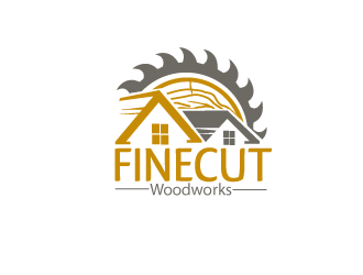 FineCut Woodworks  logo design by bloomgirrl