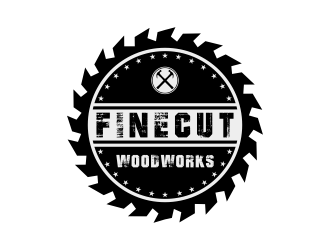 FineCut Woodworks  logo design by Kruger