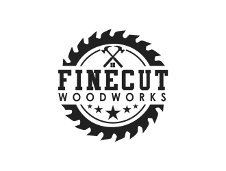 FineCut Woodworks  logo design by giphone