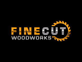 FineCut Woodworks  logo design by dchris