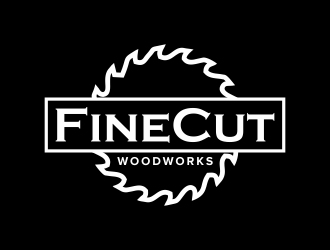 FineCut Woodworks  logo design by ubai popi