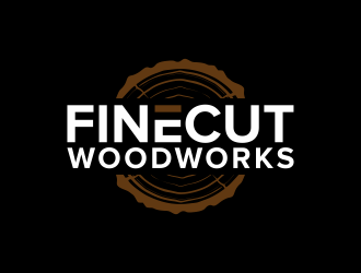 FineCut Woodworks  logo design by ubai popi
